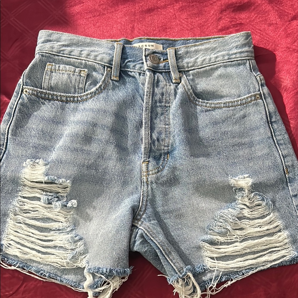 Pacsun Women's Blue Denim Shorts